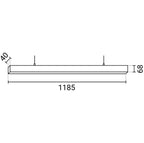 LED Linear Suspended Light, Linkable, 50W, White Body, Neutral Light — image 4