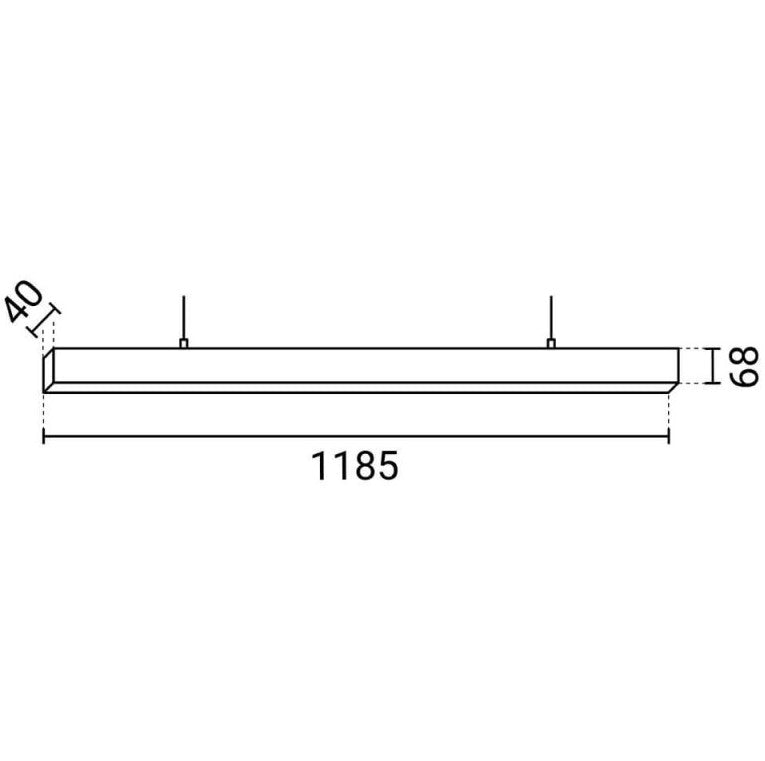 LED Linear Suspended Light, Linkable, 50W, White Body, Neutral Light — image 4