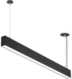 LED Linear Suspended Light, Linkable, 50W, Black Body, Neutral Light — image 1