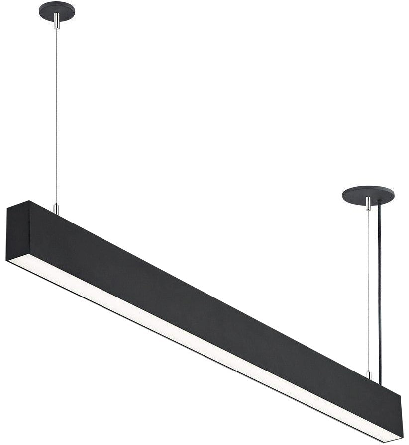 LED Linear Suspended Light, Linkable, 50W, Black Body, Neutral Light — image 1
