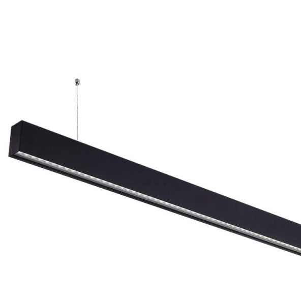 LED Linear Suspended Light, Linkable, 50W, Black Body, Neutral Light — image 2