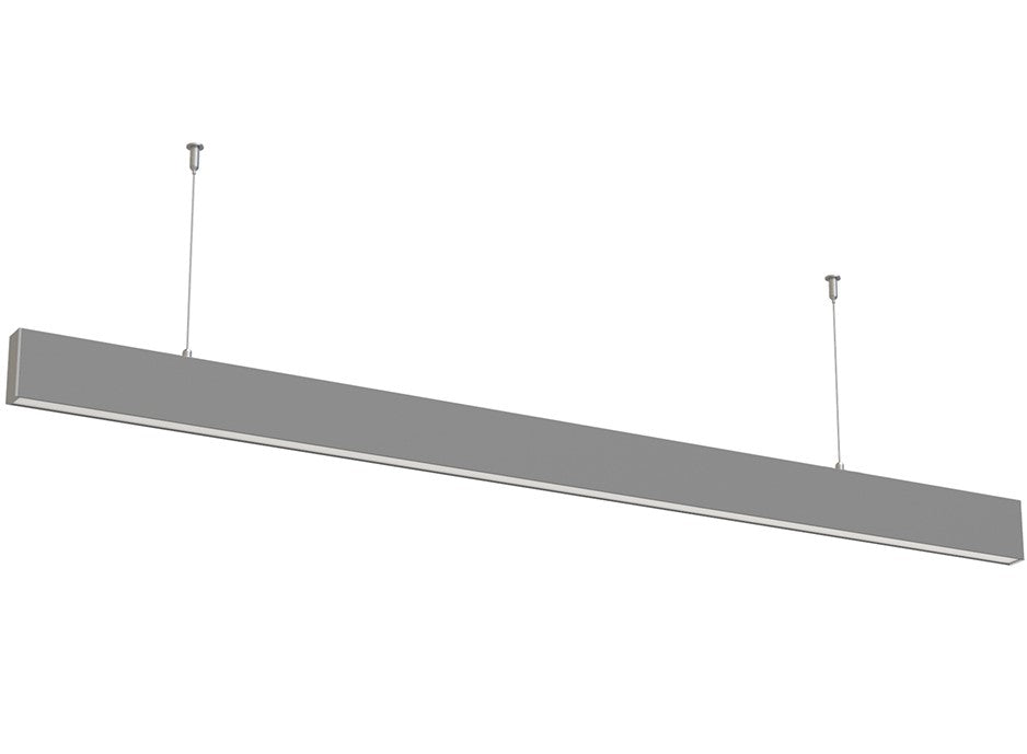 LED Linear Suspended Light, UP-Down, Non-Linkable, 50W, Silver Body, Neutral Light — image 1