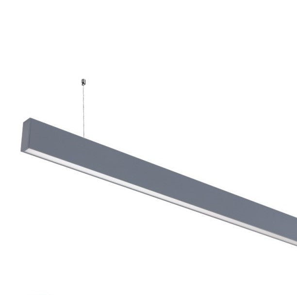 LED Linear Suspended Light, UP-Down, Non-Linkable, 50W, Silver Body, Neutral Light — image 2