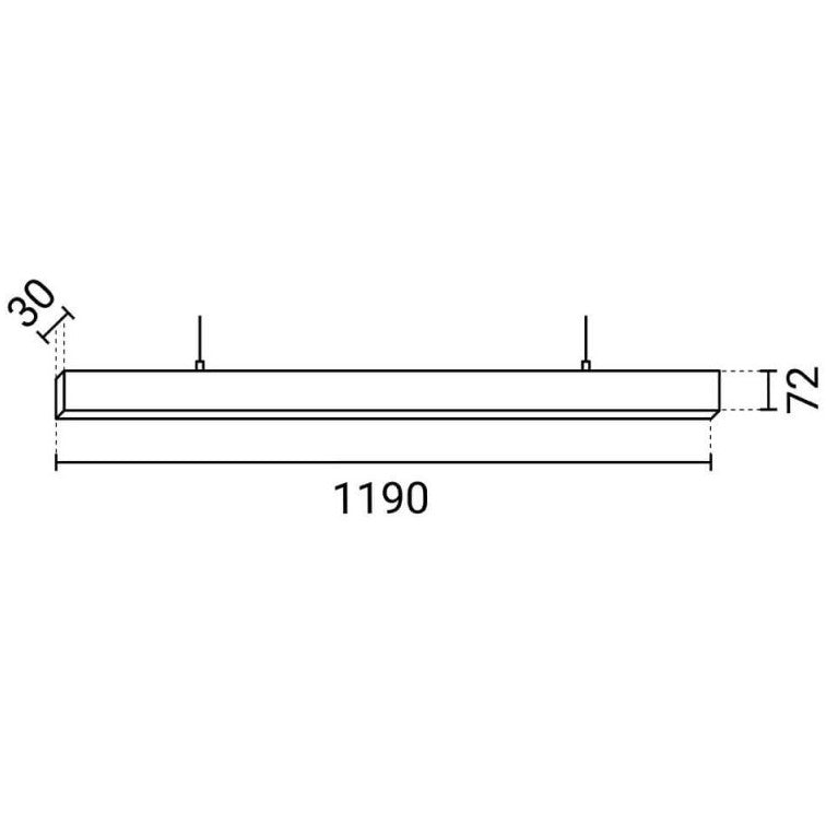 LED Linear Suspended Light, UP-Down, Non-Linkable, 50W, Silver Body, Neutral Light — image 4