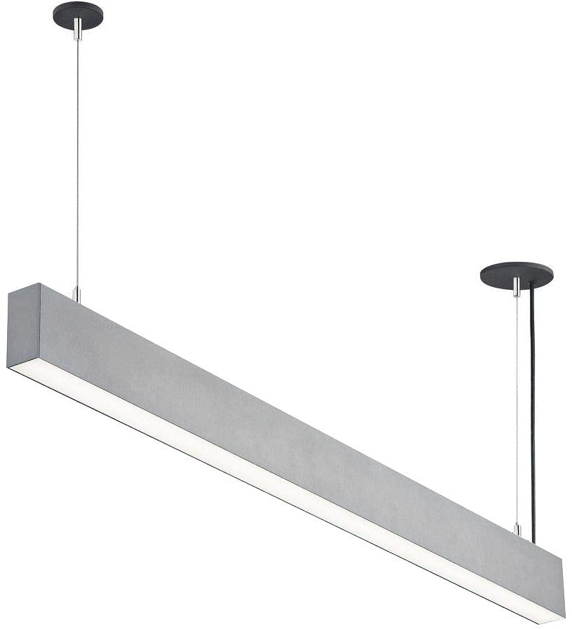 LED Linear Suspended Light, Linkable, 50W, Silver Body, Neutral Light — image 1