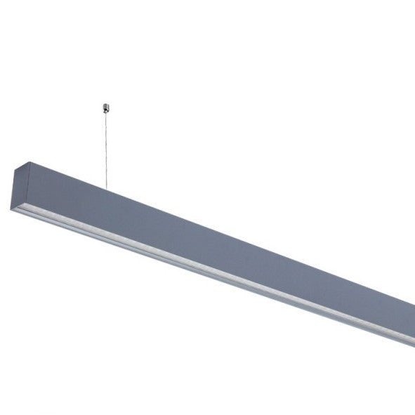 LED Linear Suspended Light, Linkable, 50W, Silver Body, Neutral Light — image 2