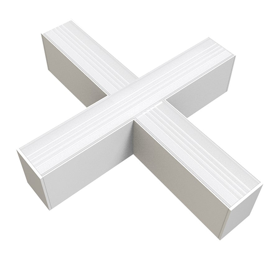 LED Linear X-Shape Connector, Slim, Linkable, 20W, White, Neutral Light — image 1