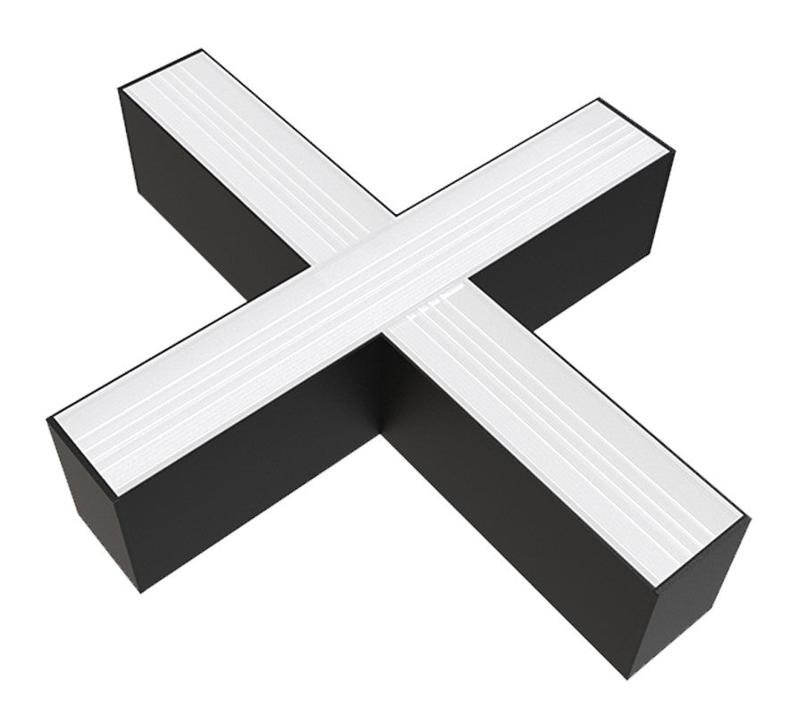 LED Linear X-Shape Connector, Slim, Linkable, 20W, Black, Neutral Light — image 1