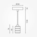 LED Vintage Pendant Light Holder, Golden — image 4