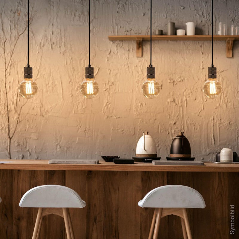 LED Vintage Pendant Light Holder, Chrome — image 3