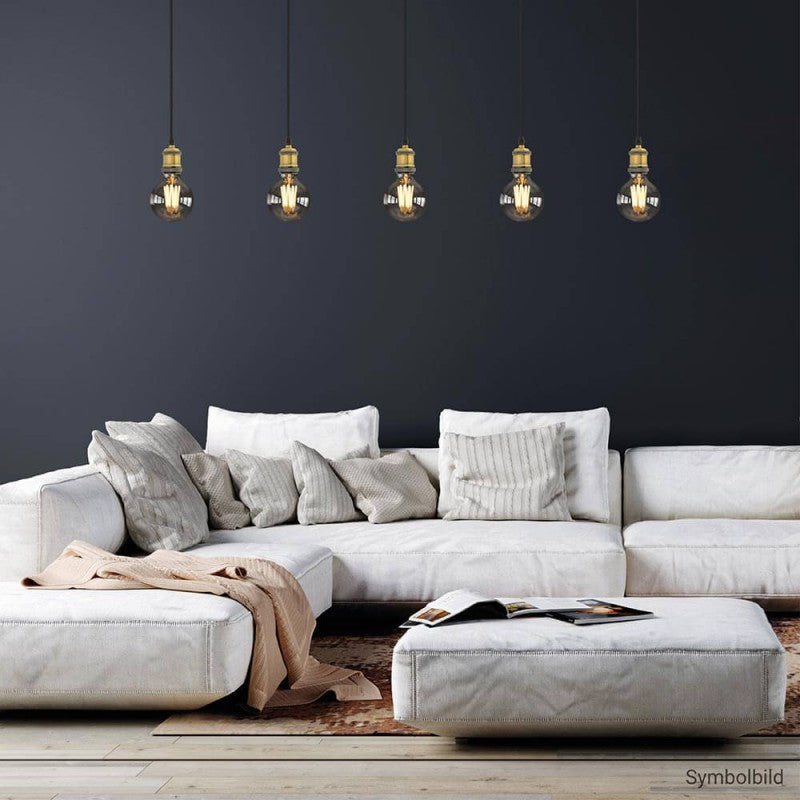 LED Vintage Pendant Light Holder, Silver — image 3