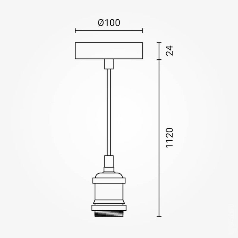 LED Vintage Pendant Light Holder, Silver — image 4