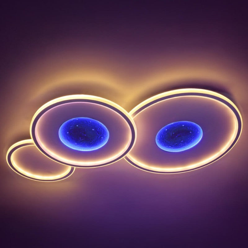 LED Ceiling Lamp, 106W, Sand Black, Warm Light — image 4