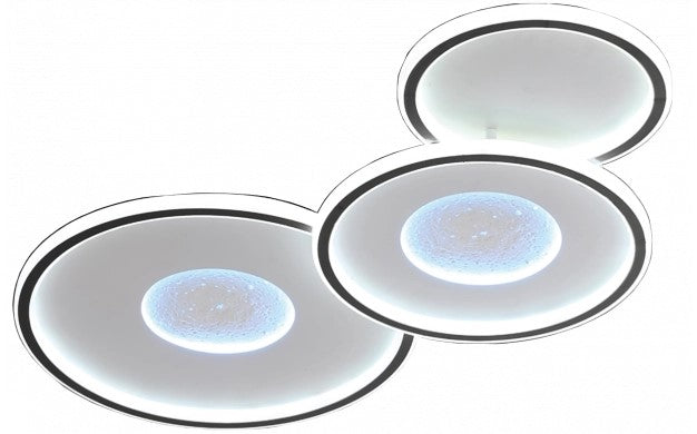 LED Ceiling Lamp, 106W, Sand Black, Warm Light — image 1