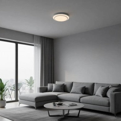 LED Ceiling Light, 12W, White/Silver, CCT Light — image 4