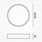 LED Ceiling Light, Black Body, Round, 18W, Neutral Light — image 5