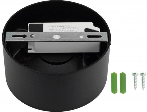 LED Downlight, 20W, Round, Rotatable, Black, CCT — image 3