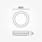 LED Outdoor Ceiling Light, White, 20W, CCT — image 6