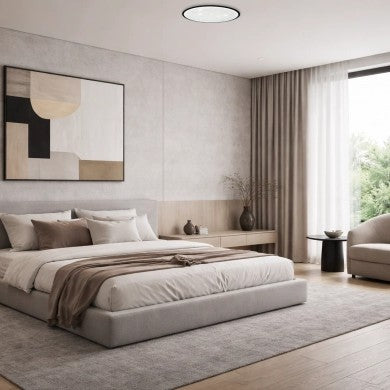 LED Ceiling Light, 24W, Black/White, Memory, Remote Control, 3CCT — image 2