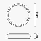 LED Ceiling Light, 24W, White/Reseda, CCT Light — image 7