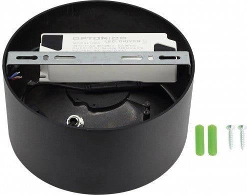LED Downlight, 30W, Round, Rotatable, Black, CCT — image 2