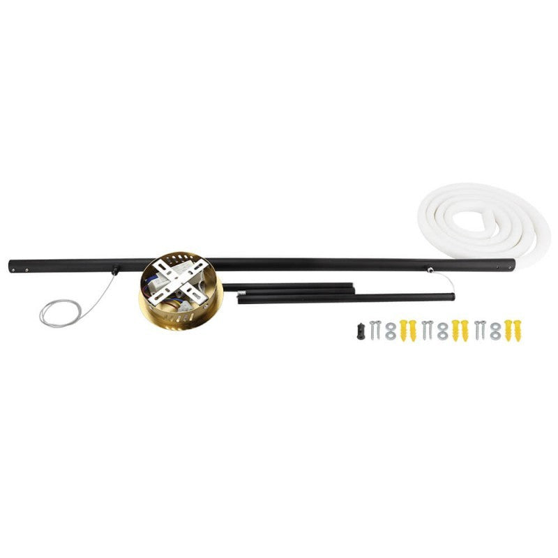 LED Ceiling Lamp, 36W, Black, Warm Light — image 3