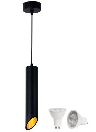 LED Hanging Fixture Fitting, 5W, Black Body, Warm Light — image 1
