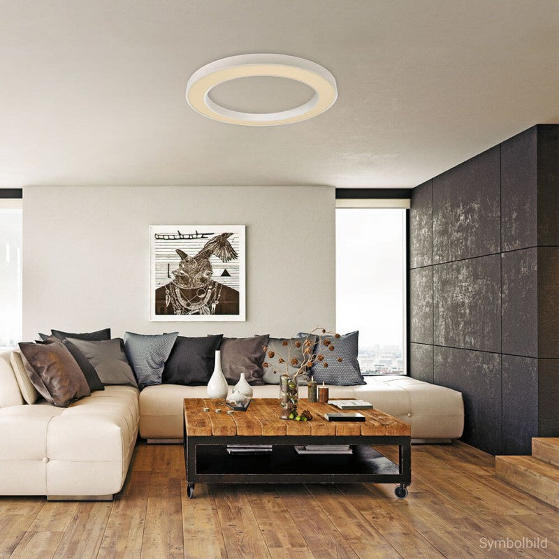 LED Ceiling Light, Round Shape, White Body, 64W, Warm Light — image 4