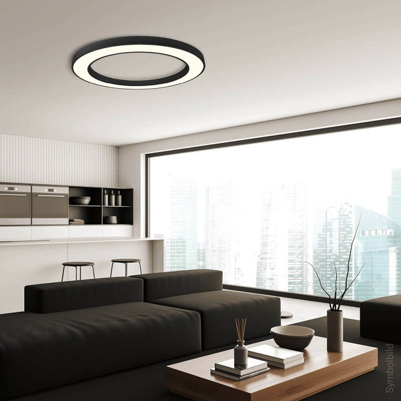 LED Ceiling Light, Round Shape, Black Body, 64W, Neutral Light — image 4