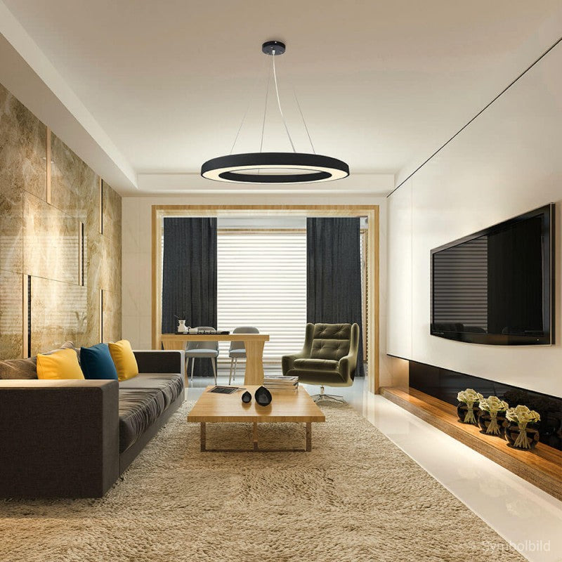 LED Ceiling Light, Round Shape, Black Body, 64W, Warm Light — image 5