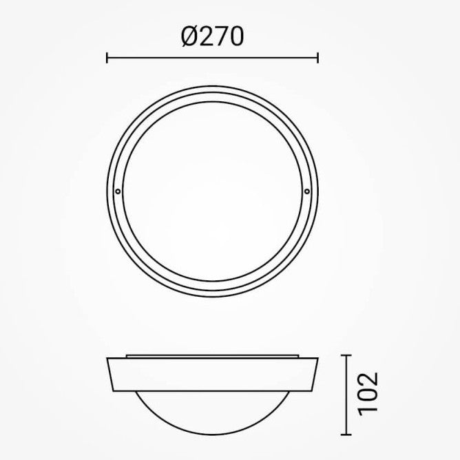 LED Surface Ceiling Light, 8W, IP65, Warm Light — image 3