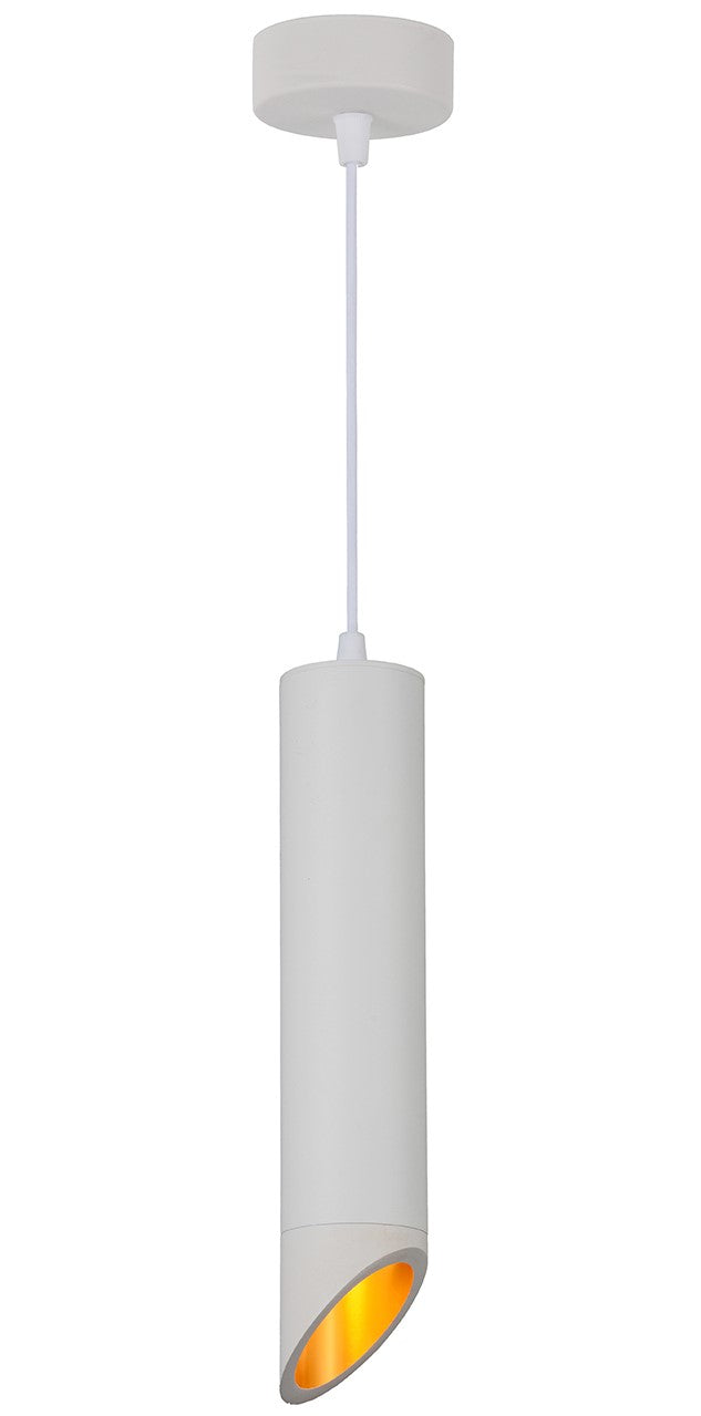 LED Hanging Fixture Fitting, White Body, Gold Inner, 300mm — image 1