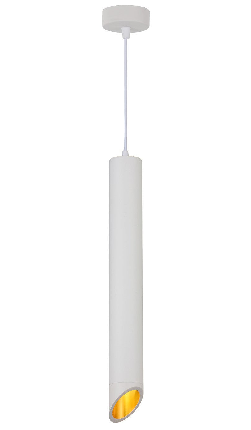 LED Hanging Fixture Fitting, White Body, Gold Inner, 500mm — image 1