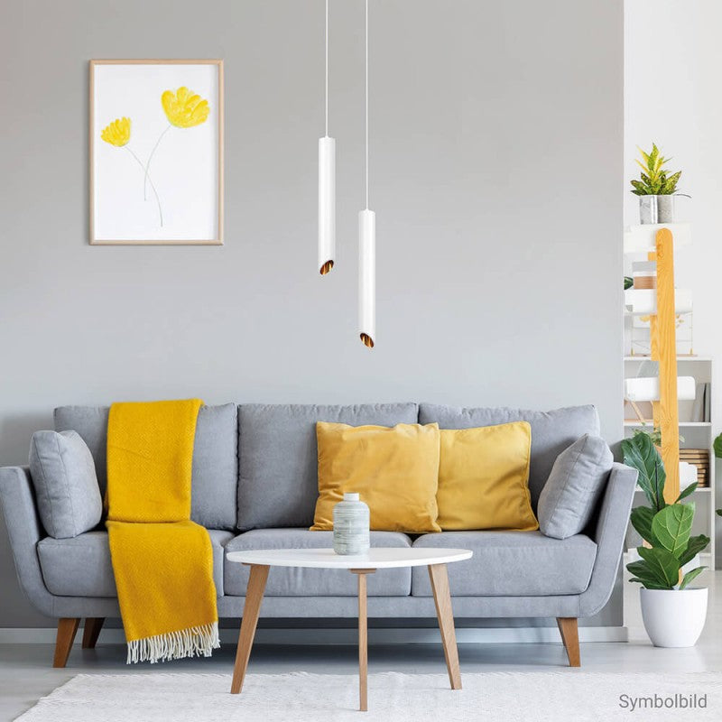 LED Hanging Fixture Fitting, White Body, Gold Inner, 500mm — image 3