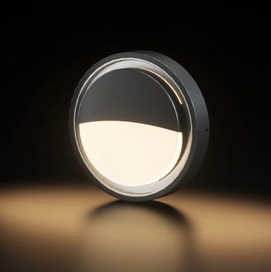LED Outdoor Ceiling Light, Black, 24W, Warm Light — image 3