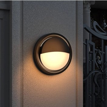 LED Outdoor Ceiling Light, Black, 24W, Warm Light — image 4