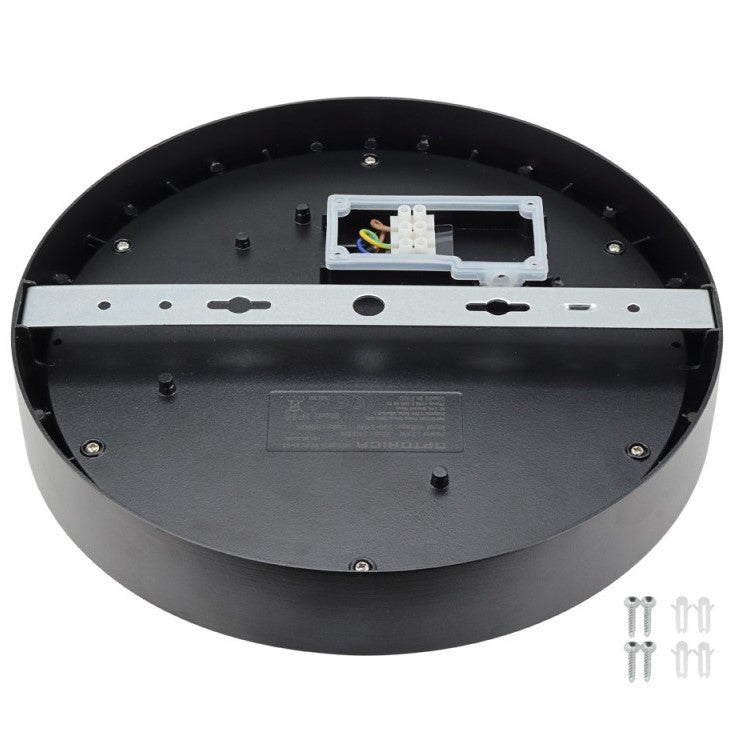 LED Outdoor Ceiling Light, Black, 24W, Warm Light — image 5