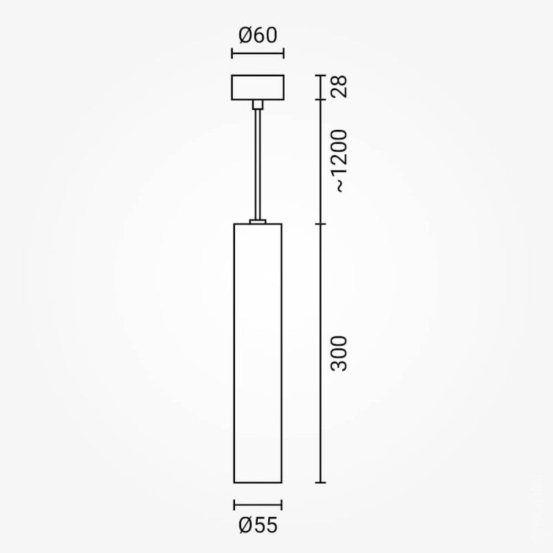 LED Hanging Fixture Fitting, Black, 300mm — image 4