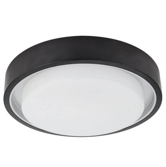 LED Outdoor Ceiling Light, Black, 30W, Warm Light — image 2