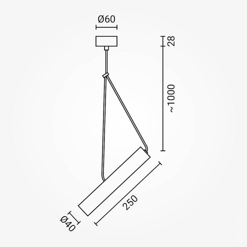 LED Hanging Fixture Fitting, Black, 400mm — image 4