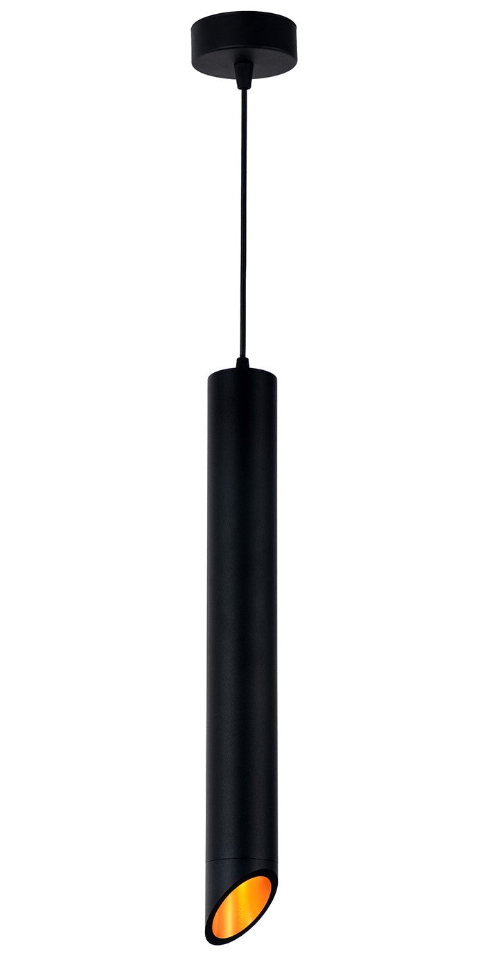 LED Hanging Fixture Fitting, Black Body, Gold Inner, 500mm — image 1