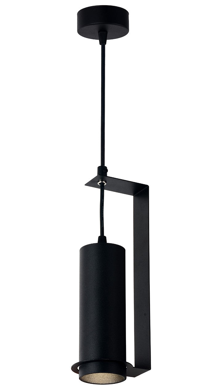 LED Hanging Fixture Fitting, Black Body, with Bracket, 200mm — image 1