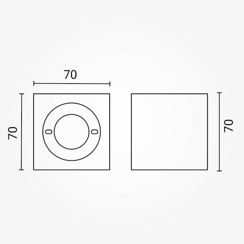 LED Ceiling Lamp, Square, 70 mm — image 6