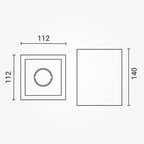 LED Ceiling Lamp, Square, White — image 5
