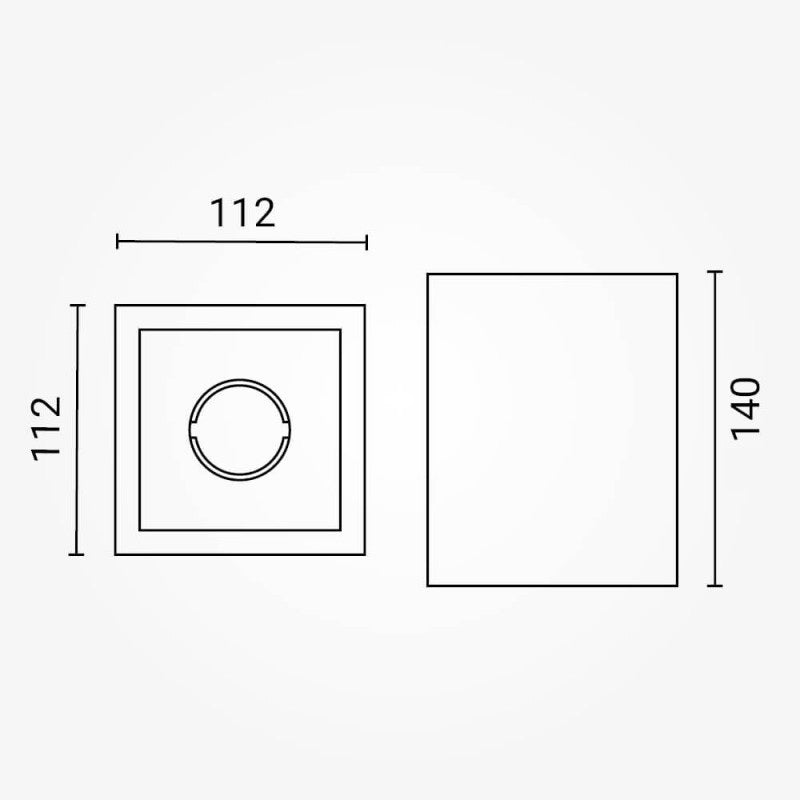 LED Ceiling Lamp, Square, White — image 5