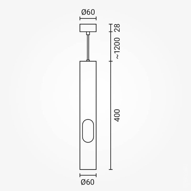 LED Hanging Fixture Socket, Silver, 400mm — image 4