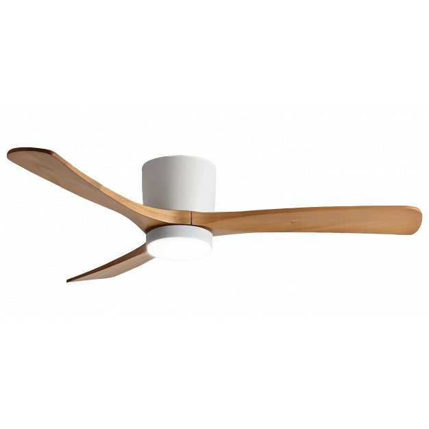 LED Fan Ceiling, 18W, CCT, White/Wood, Remote Control — image 1