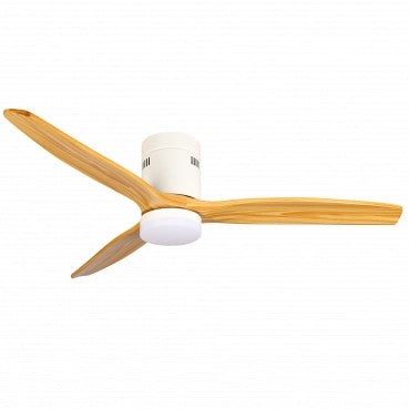 LED Fan Ceiling 18W, 3CCT, White/Wood, Remote Control — image 1