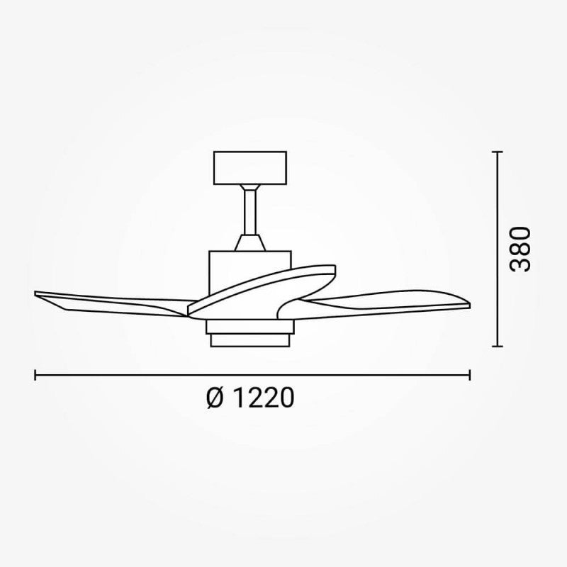 LED Fan Ceiling, 18W, CCT, White/Wood, Remote Control — image 5