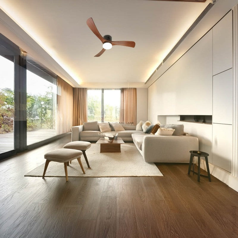 LED Fan Ceiling, 18W, CCT, Black/Wood, Remote Control — image 4